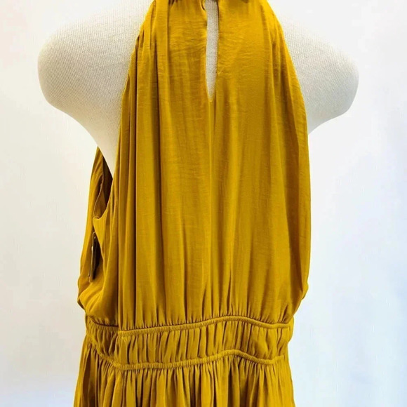 NWT NINE WEST Women Sleeveless Pullover High Neck Pleaded Yellow Shirt Size XXL - Picture 8 of 13